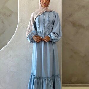 IKRAM DRESS DUSTY BLUE